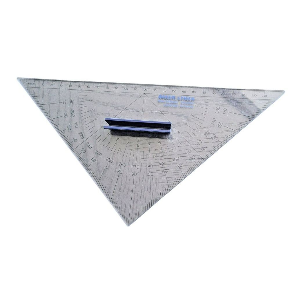 Baker Lyman 2800MH Protractor Triangle & C-Thru Parallel Ruler Navigation Set - Picture 4 of 9